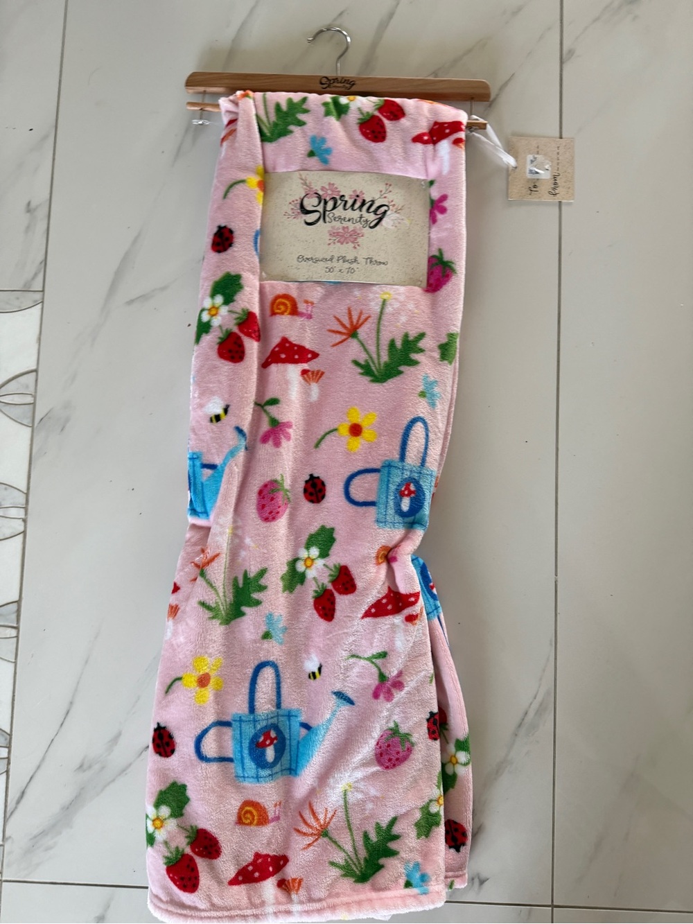 Spring Serenity Oversized Plush Throw NWT